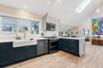 Open and airy room with lots of counter space for preparing meals